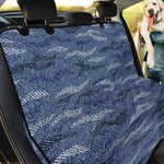 Camo Denim Jeans Pattern Print Pet Car Back Seat Cover