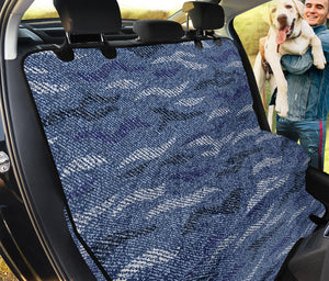 Camo Denim Jeans Pattern Print Pet Car Back Seat Cover