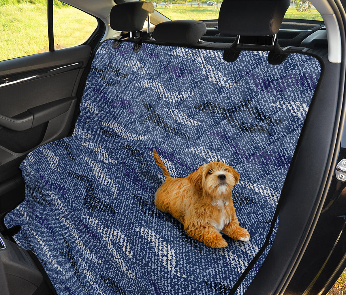 Camo Denim Jeans Pattern Print Pet Car Back Seat Cover