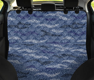 Camo Denim Jeans Pattern Print Pet Car Back Seat Cover