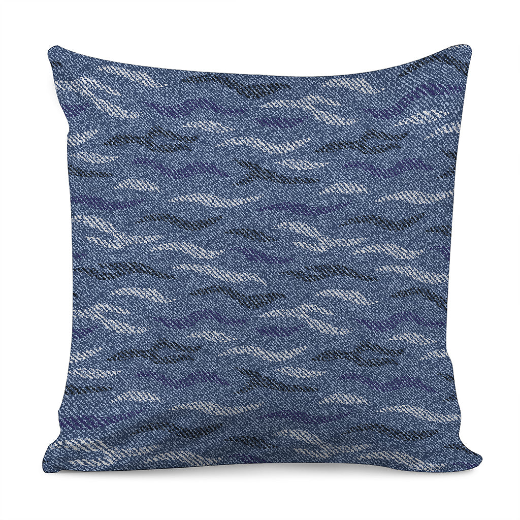 Camo Denim Jeans Pattern Print Pillow Cover