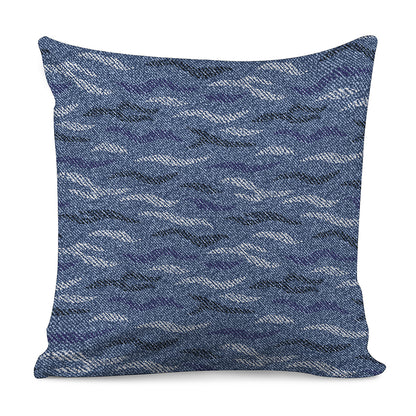 Camo Denim Jeans Pattern Print Pillow Cover