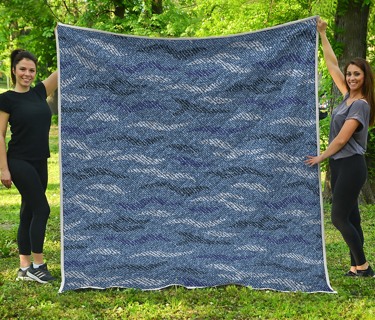 Camo Denim Jeans Pattern Print Quilt