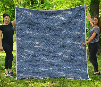 Camo Denim Jeans Pattern Print Quilt