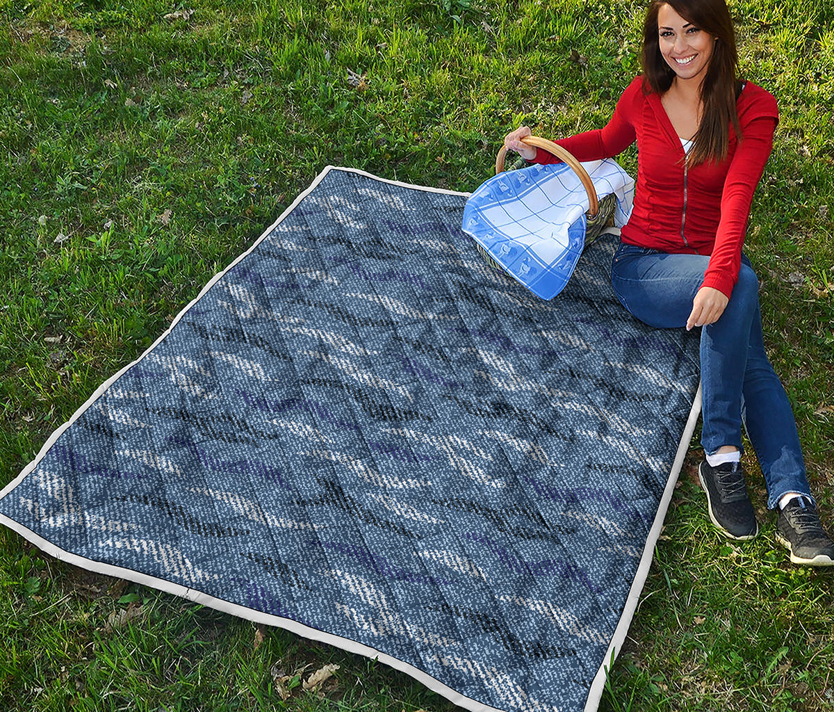 Camo Denim Jeans Pattern Print Quilt