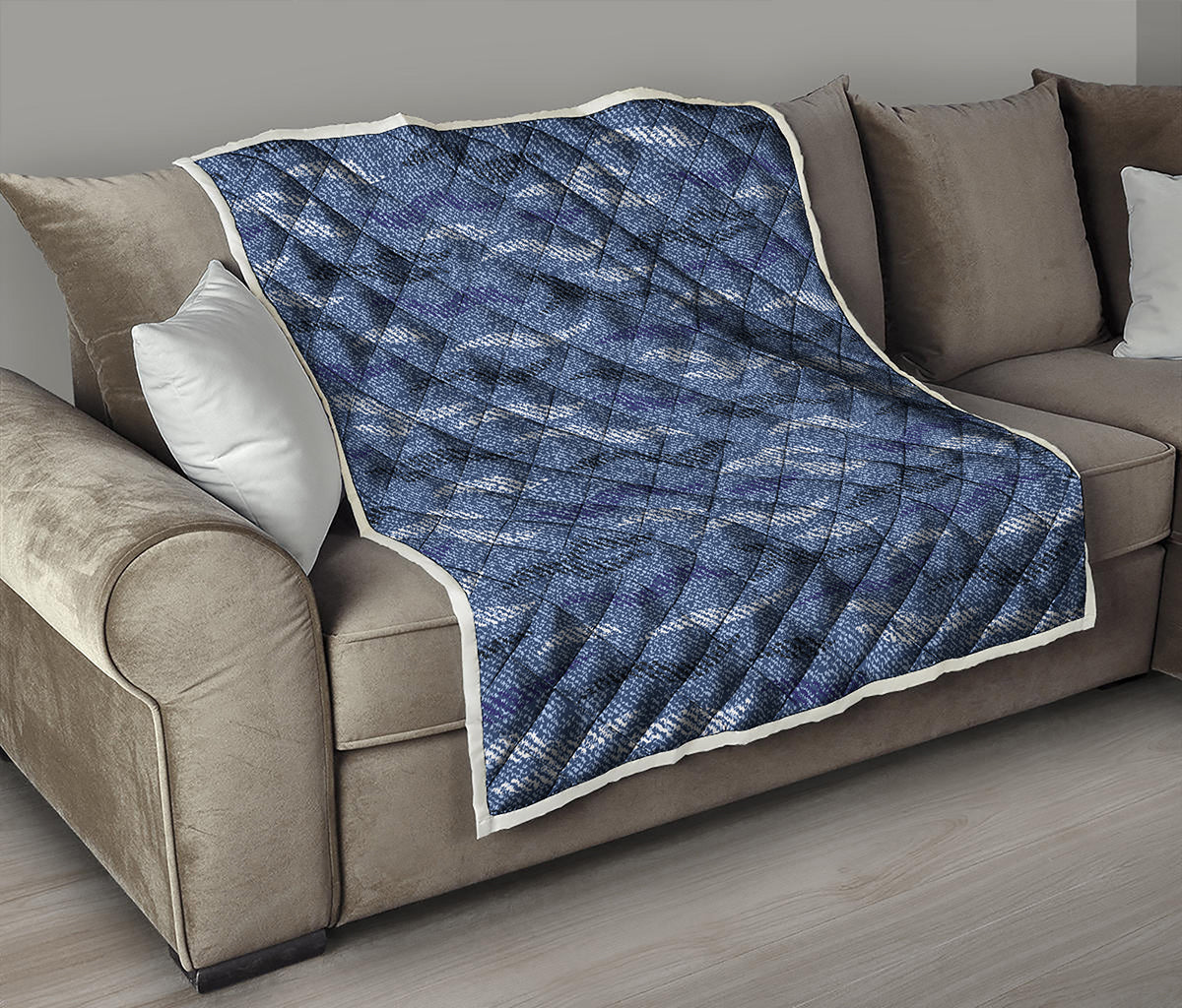 Camo Denim Jeans Pattern Print Quilt