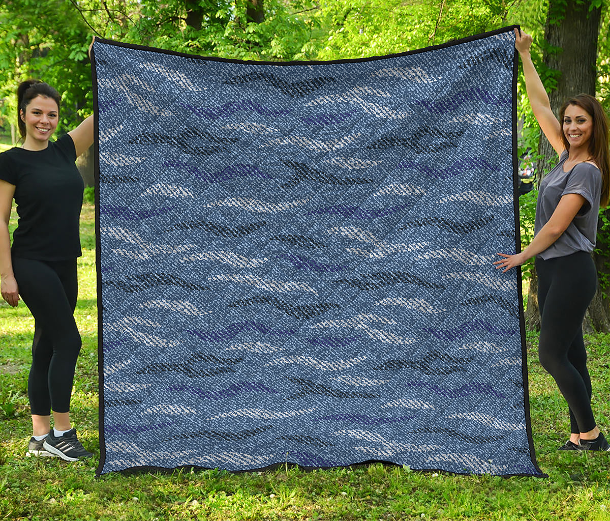 Camo Denim Jeans Pattern Print Quilt