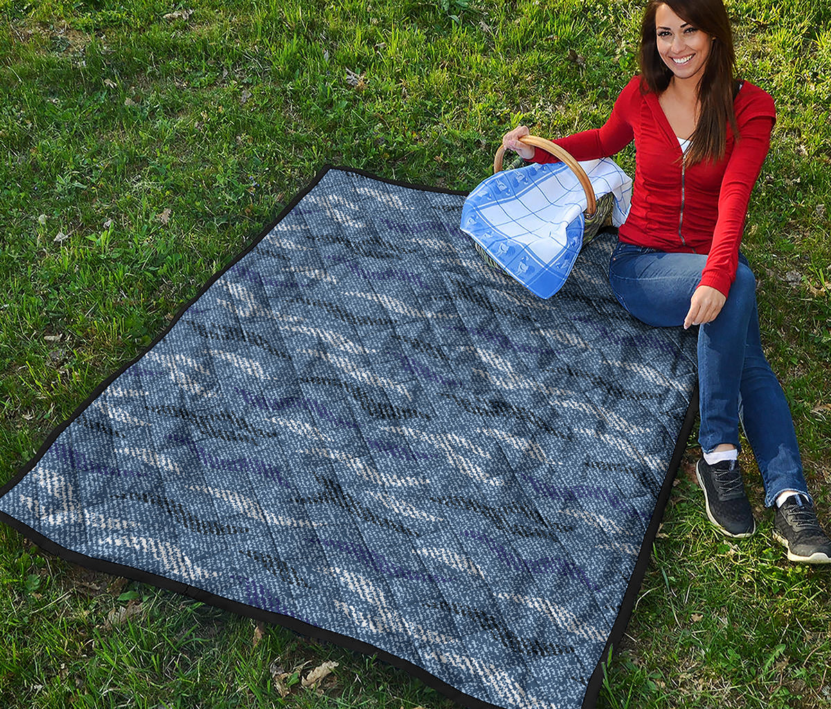 Camo Denim Jeans Pattern Print Quilt
