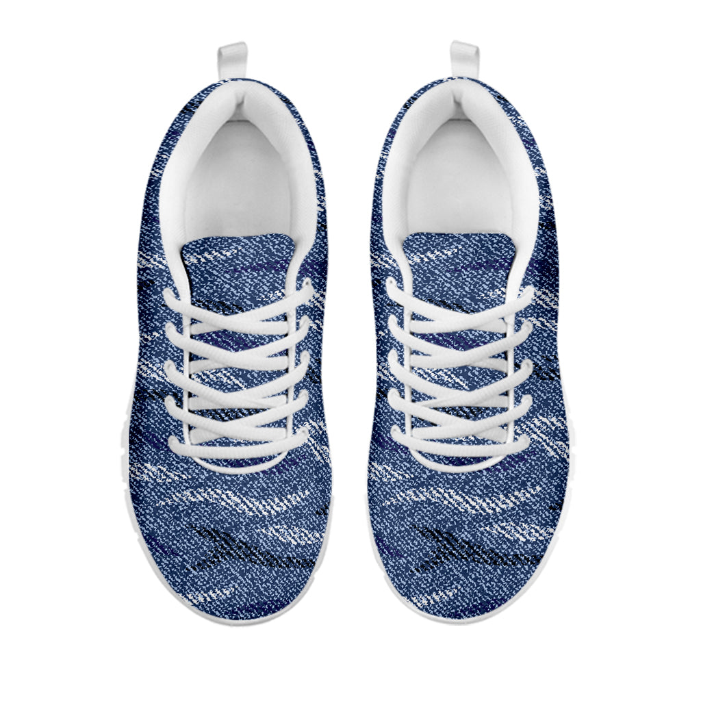 Camo Denim Jeans Pattern Print White Sneakers