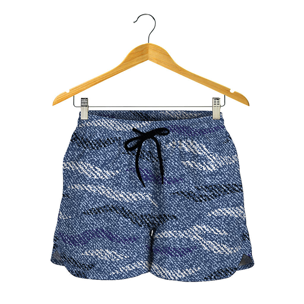 Camo Denim Jeans Pattern Print Women's Shorts