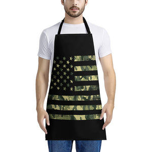 Camouflage American Flag Print Apron