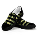 Camouflage American Flag Print Black Slip On Sneakers