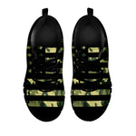 Camouflage American Flag Print Black Sneakers