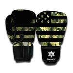 Camouflage American Flag Print Boxing Gloves