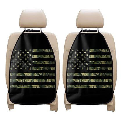 Camouflage American Flag Print Car Seat Organizers