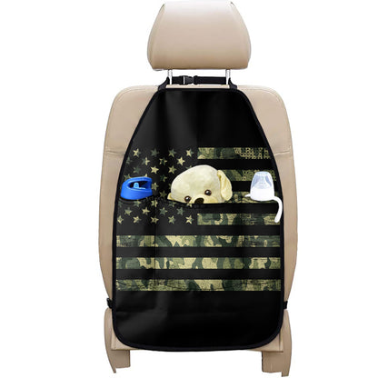 Camouflage American Flag Print Car Seat Organizers