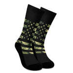 Camouflage American Flag Print Crew Socks