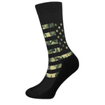 Camouflage American Flag Print Crew Socks