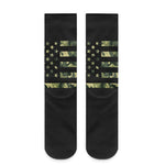 Camouflage American Flag Print Crew Socks