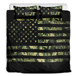 Camouflage American Flag Print Duvet Cover Bedding Set