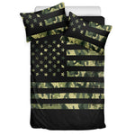 Camouflage American Flag Print Duvet Cover Bedding Set