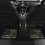 Camouflage American Flag Print Front and Back Car Floor Mats