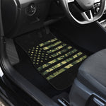 Camouflage American Flag Print Front and Back Car Floor Mats