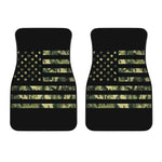Camouflage American Flag Print Front Car Floor Mats