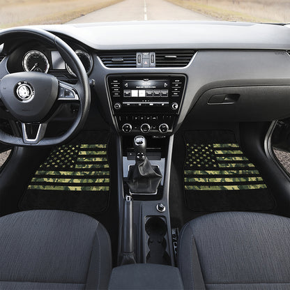 Camouflage American Flag Print Front Car Floor Mats