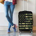 Camouflage American Flag Print Luggage Cover