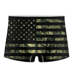 Camouflage American Flag Print Men's Boxer Briefs