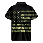 Camouflage American Flag Print Men's Short Sleeve Shirt