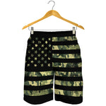 Camouflage American Flag Print Men's Shorts