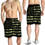 Camouflage American Flag Print Men's Shorts