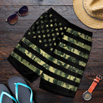 Camouflage American Flag Print Men's Shorts