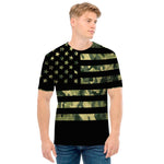 Camouflage American Flag Print Men's T-Shirt