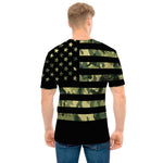 Camouflage American Flag Print Men's T-Shirt