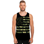 Camouflage American Flag Print Men's Tank Top