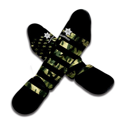 Camouflage American Flag Print Muay Thai Shin Guard
