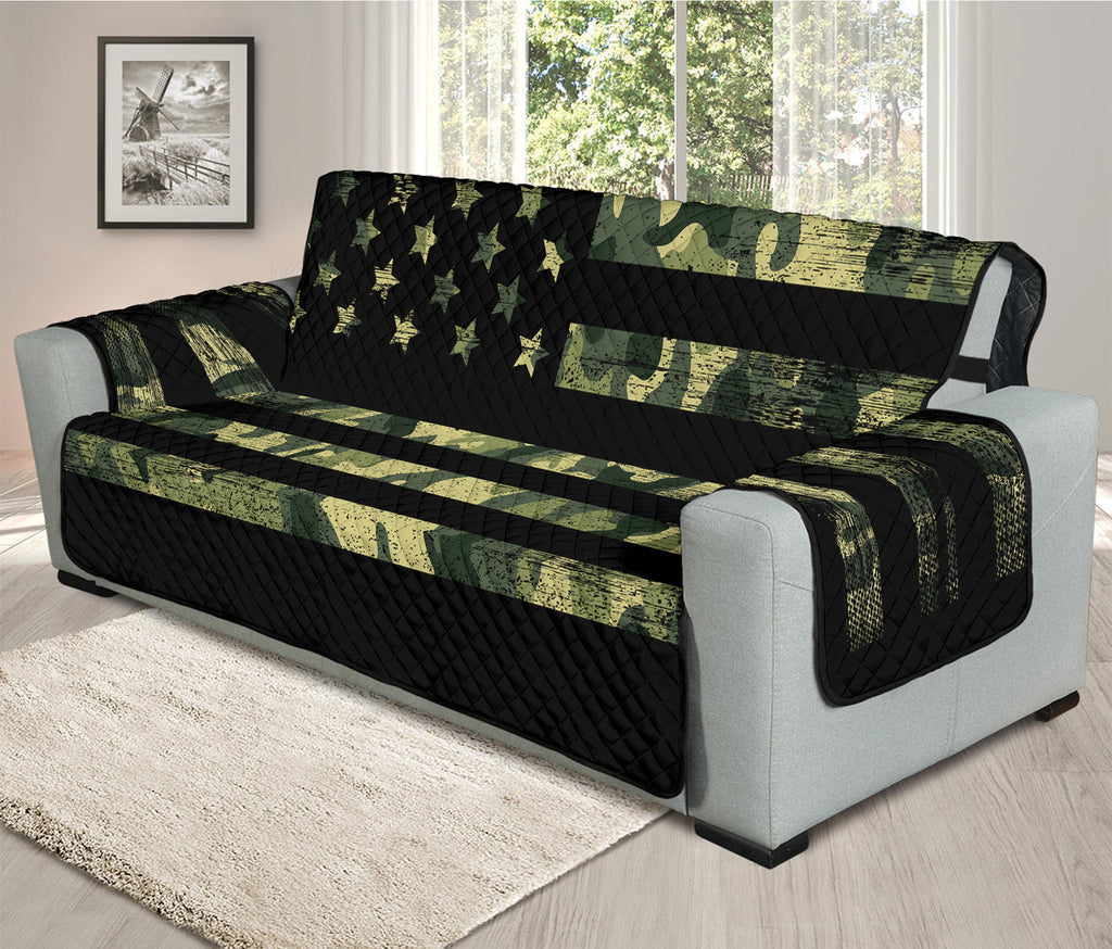 Camouflage American Flag Print Oversized Sofa Protector