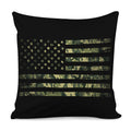 Camouflage American Flag Print Pillow Cover