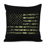 Camouflage American Flag Print Pillow Cover