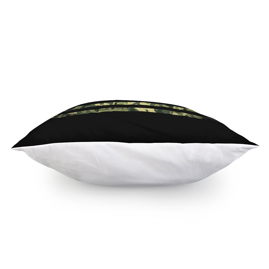 Camouflage American Flag Print Pillow Cover