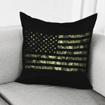 Camouflage American Flag Print Pillow Cover