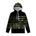 Camouflage American Flag Print Pullover Hoodie