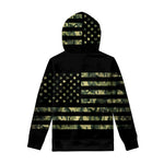 Camouflage American Flag Print Pullover Hoodie