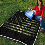 Camouflage American Flag Print Quilt