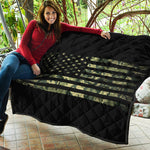 Camouflage American Flag Print Quilt