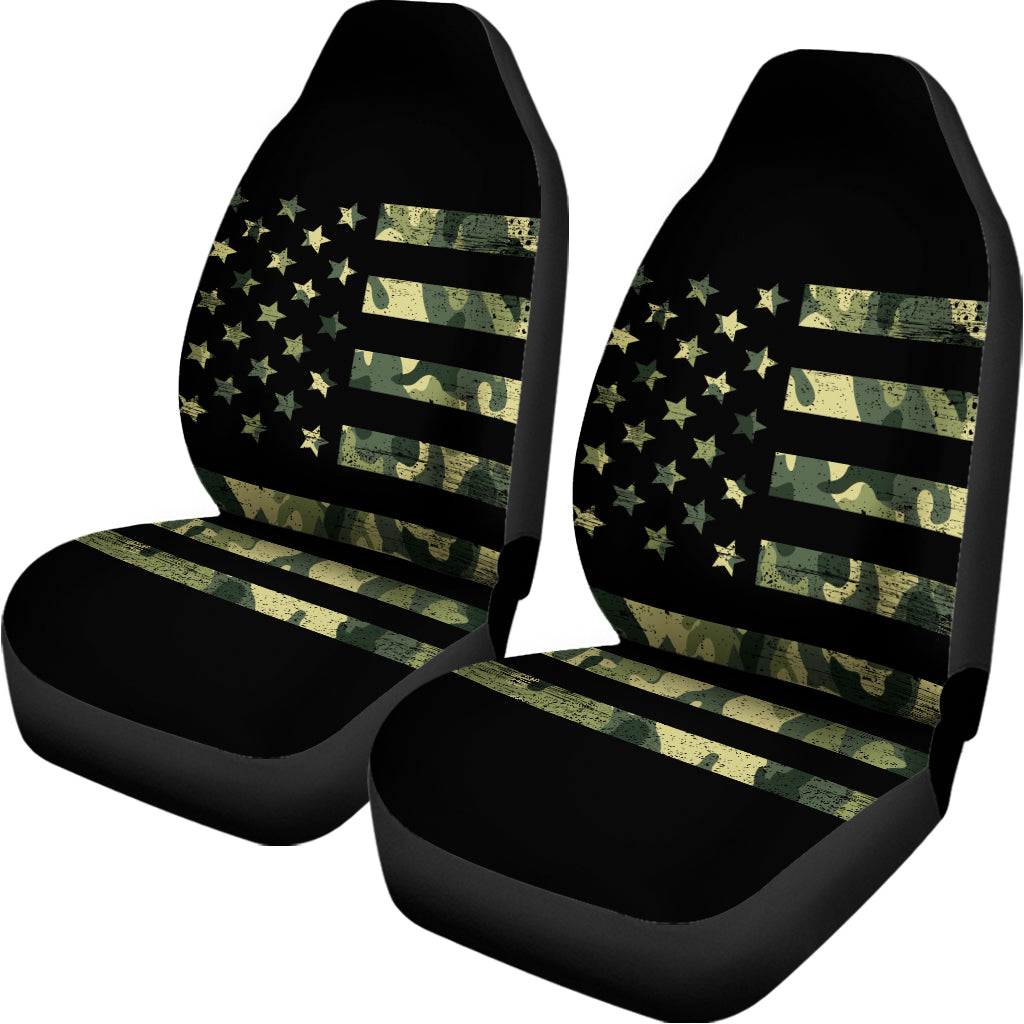 Camouflage American Flag Print Universal Fit Car Seat Covers