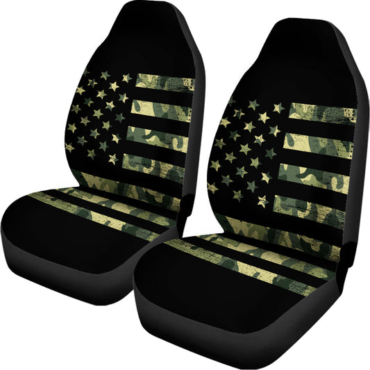 Camouflage American Flag Print Universal Fit Car Seat Covers